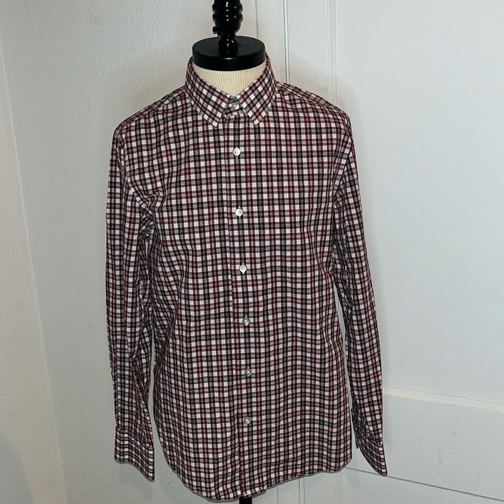 Express men’s modern fit plaid shirt